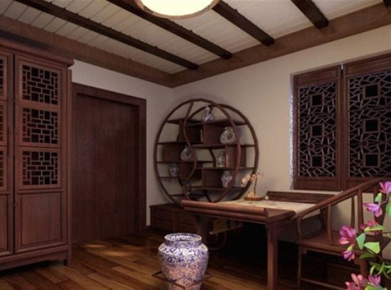 仿古书房装修设计 中国风书房装修效果图